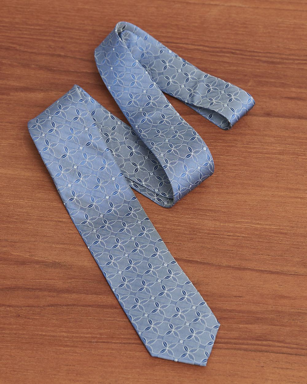 Tonal Blue Floral Regular Tie