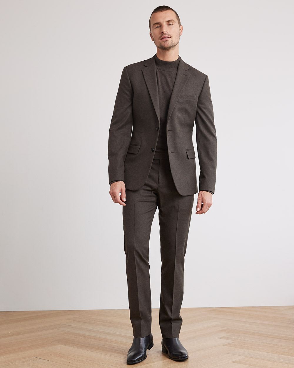 Slim-Fit Brushed Suit Pant
