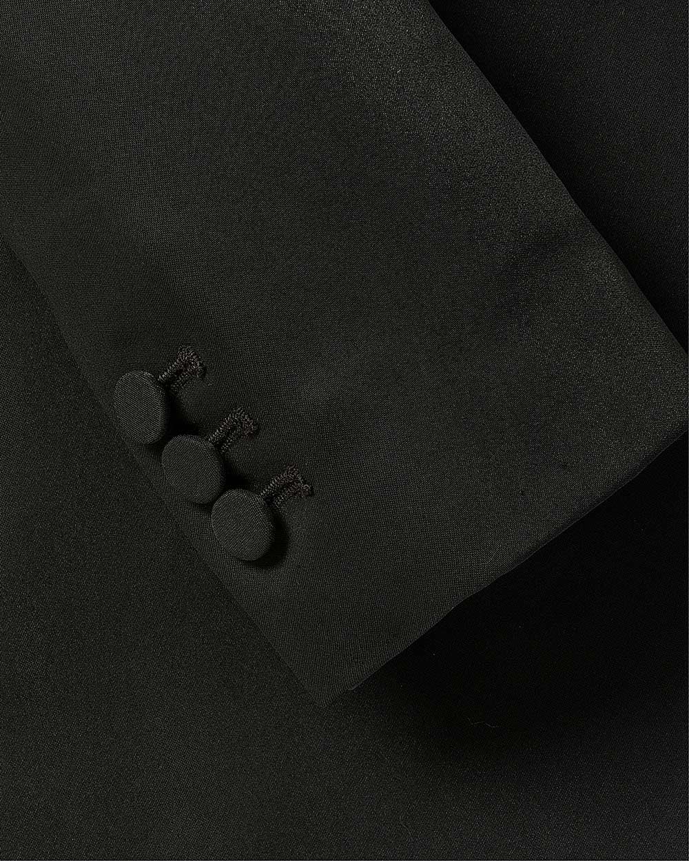 Black Fitted Satin Blazer