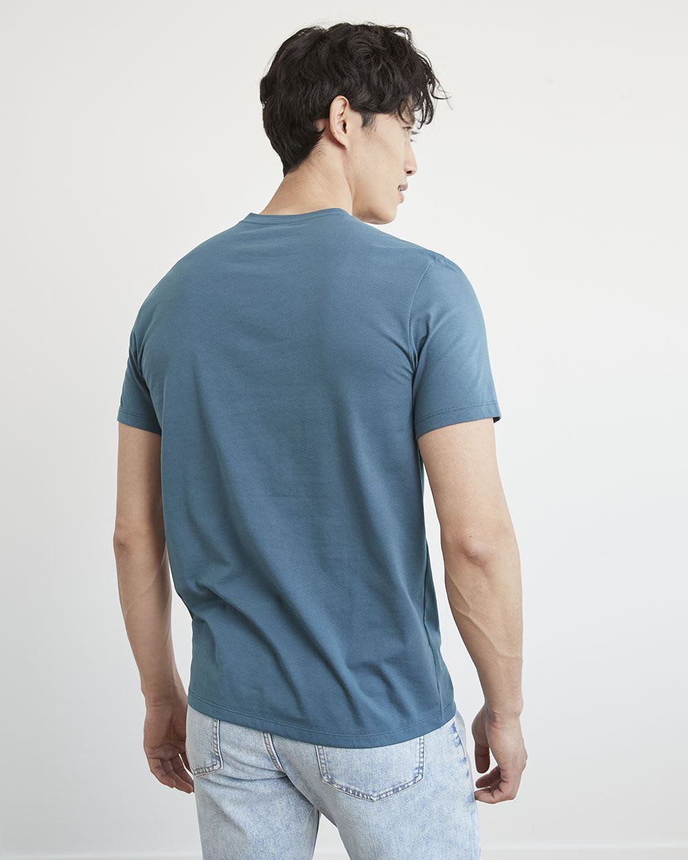 Short-Sleeve Crew-Neck Solid Tee