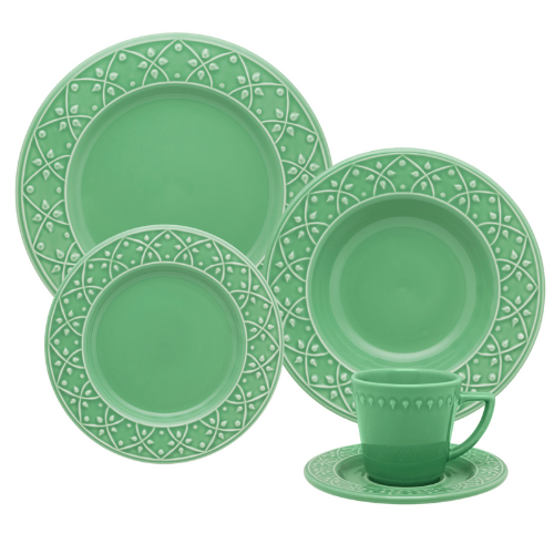 Oxford Mendi Sage 20 Pieces Dinnerware Set Service for 4