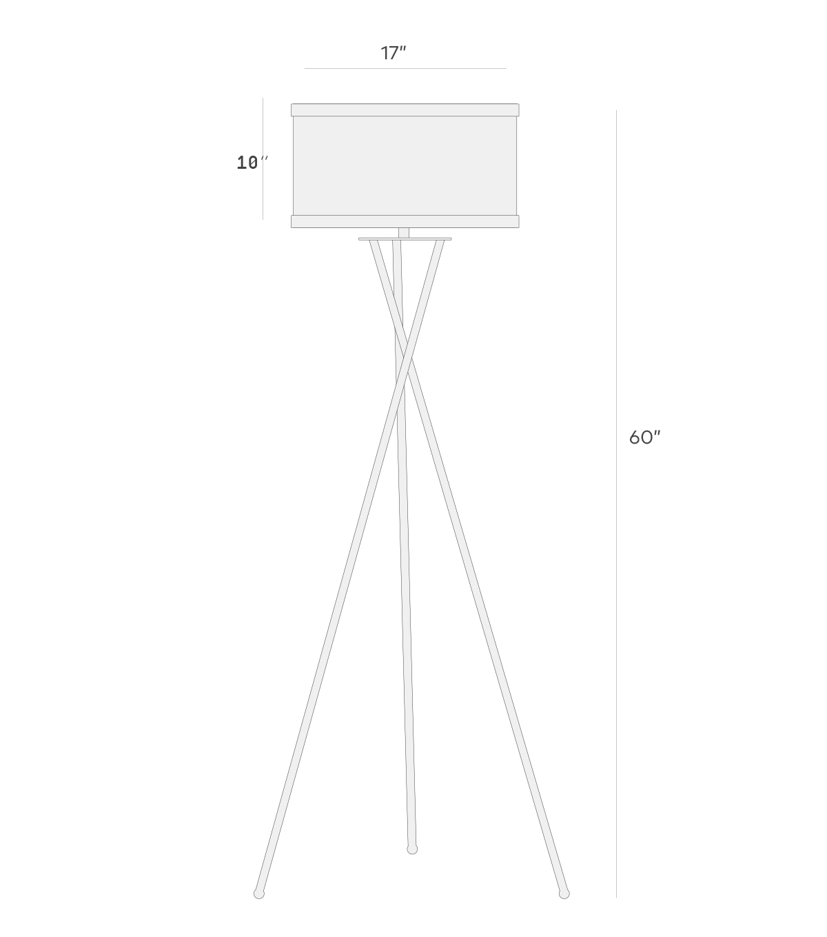 Jaxon Led Tripod Floor Lamp With Drum Shade