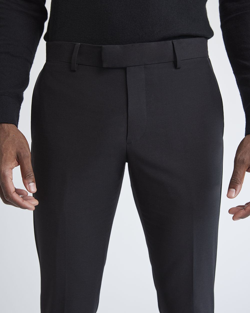 Slim-Fit Black Tuxedo Pant