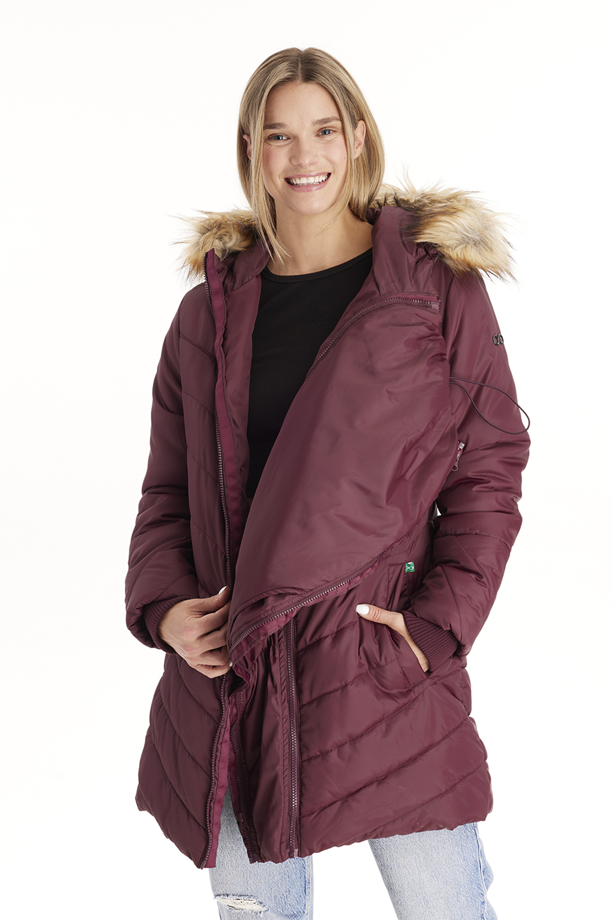 Lexi - 3in1 Maternity Coat With Removable Hood