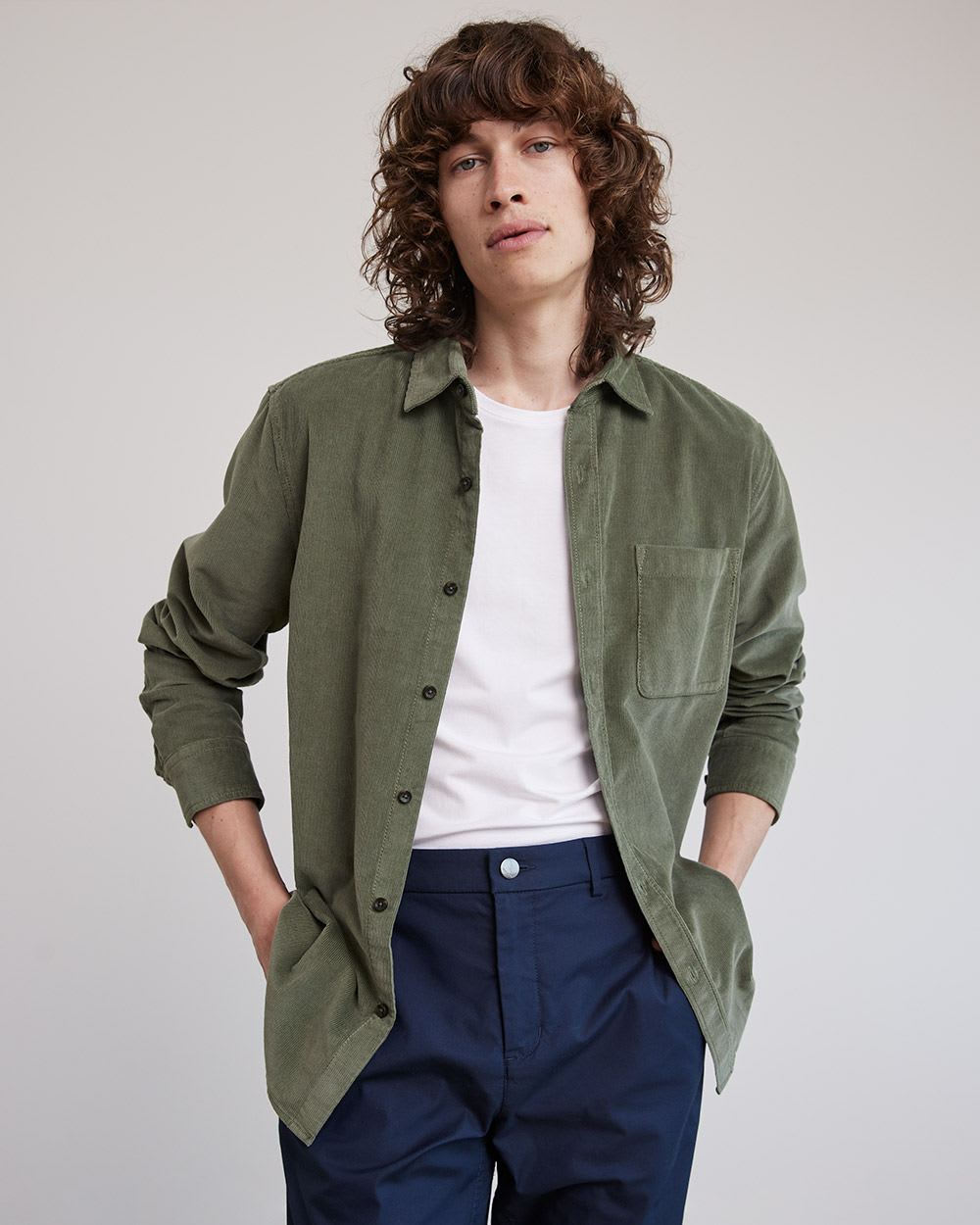 Regular-Fit Corduroy Shirt