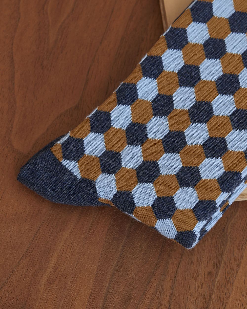 Blue and Yellow Geo Socks