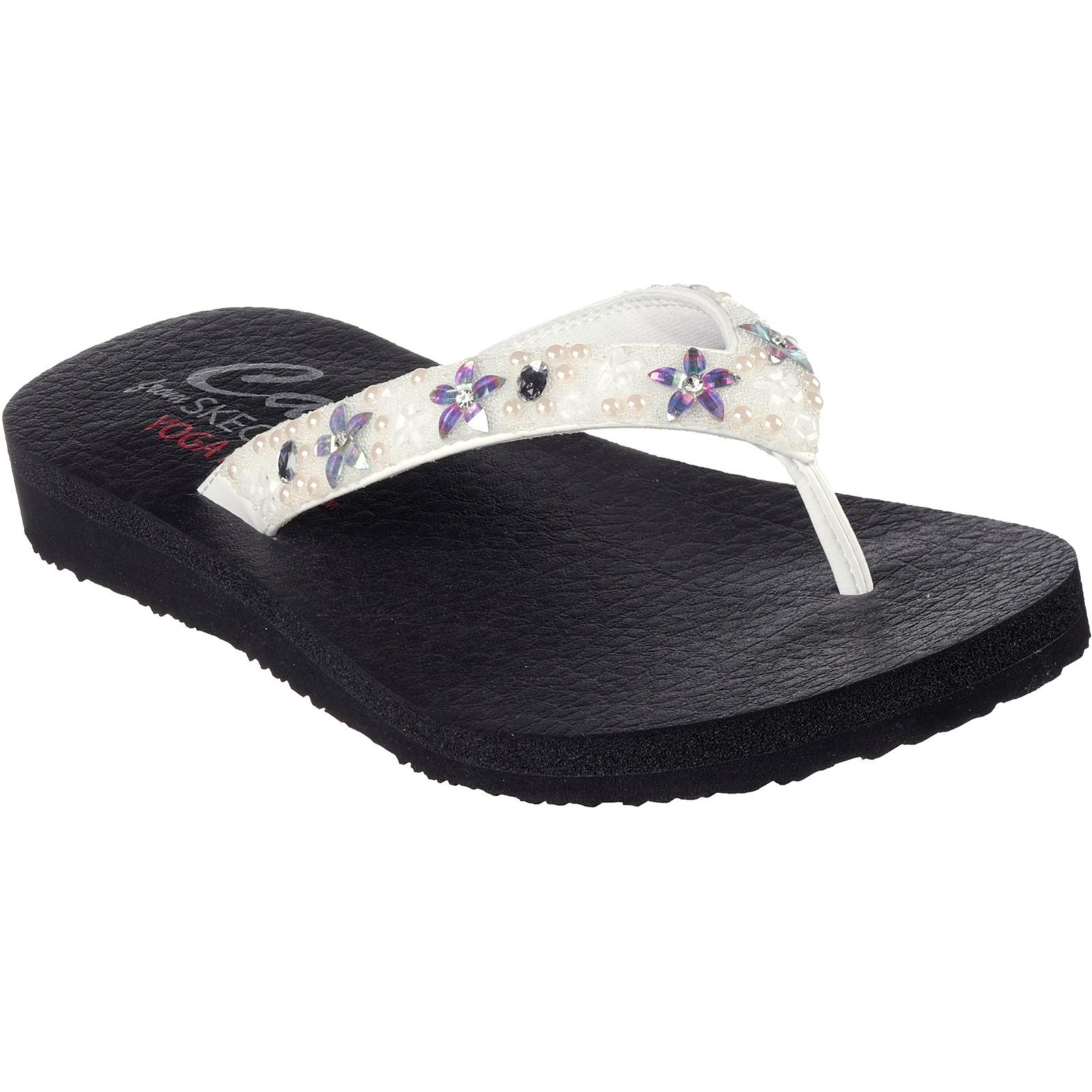 Skechers - Womens/Ladies Meditation - Dancing Daisy Flip Flops