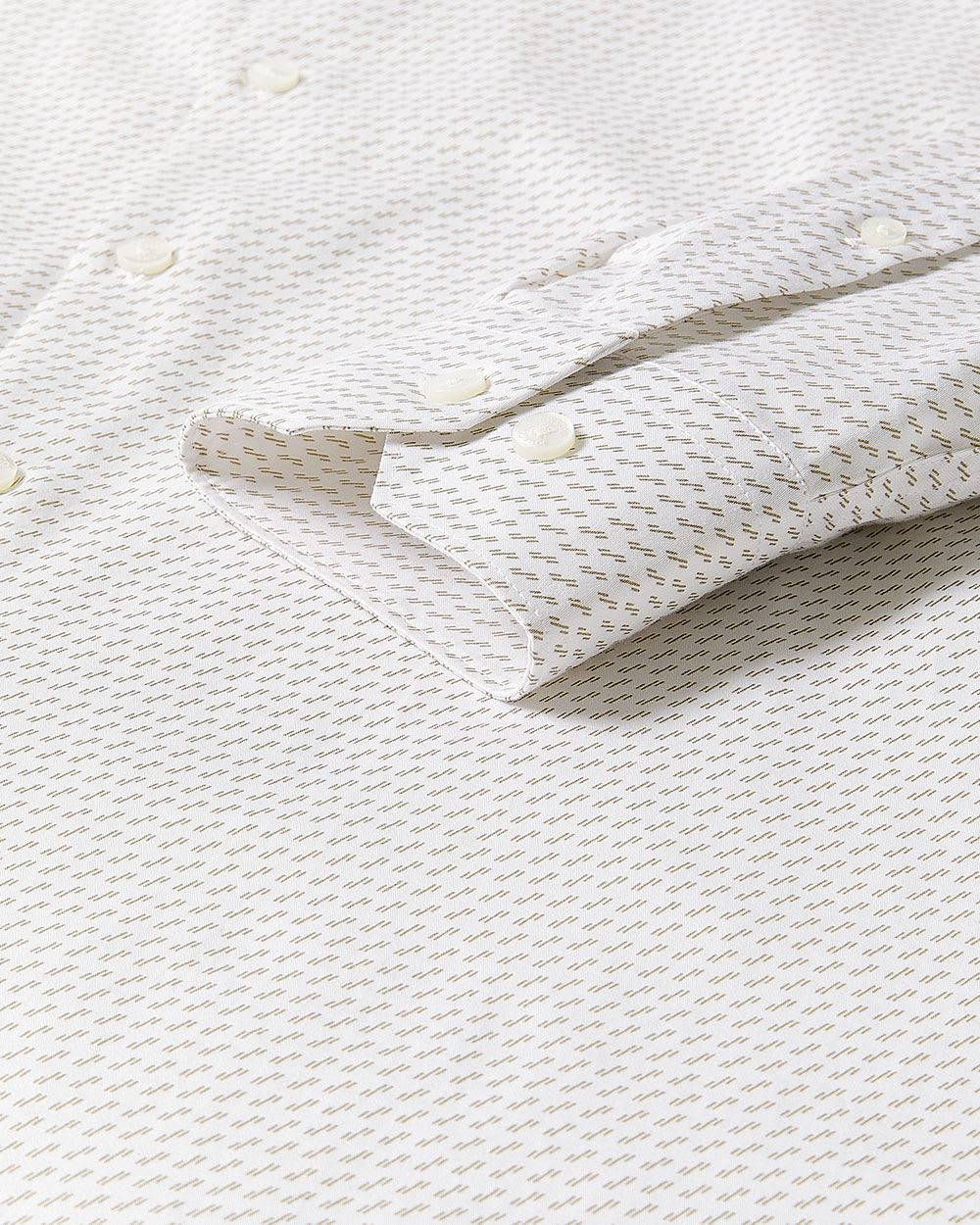 Slim Fit Micro Geo Print Dress Shirt