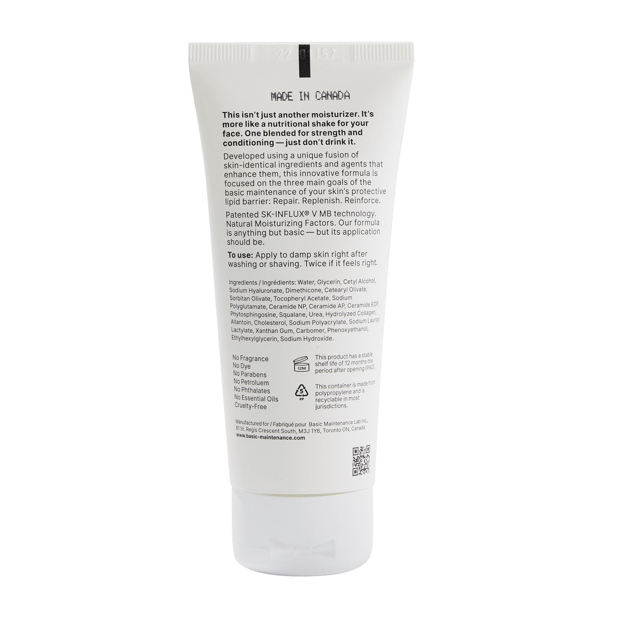 Basic Maintenance Lab - Formula 01: The Face Lotion