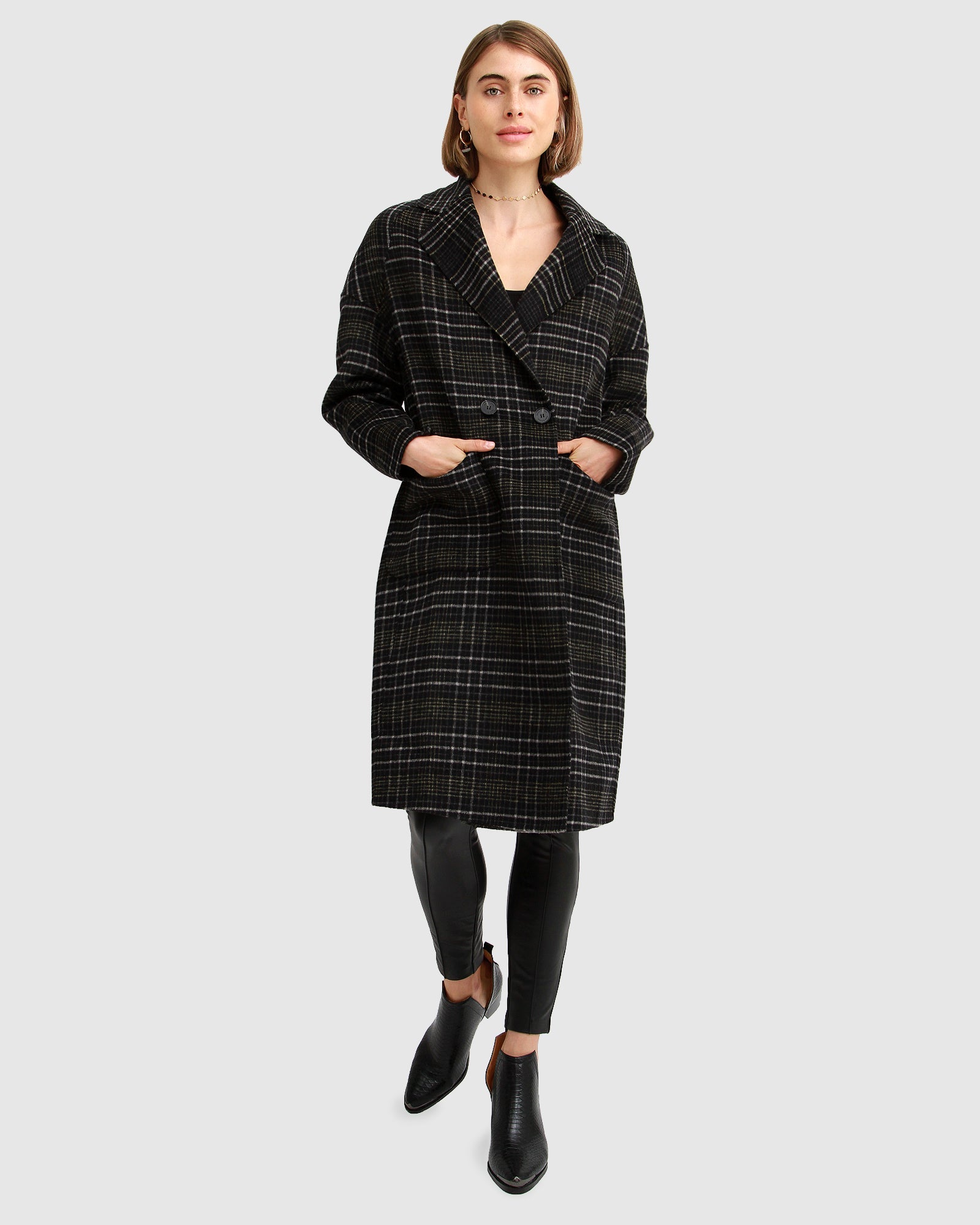 Belle & Bloom Publisher Double Breasted Wool Blend Coat