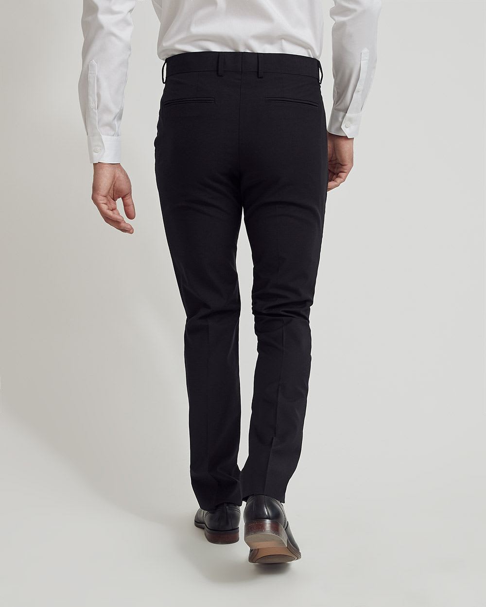 Essential Black Wool-Blend Suit Pant