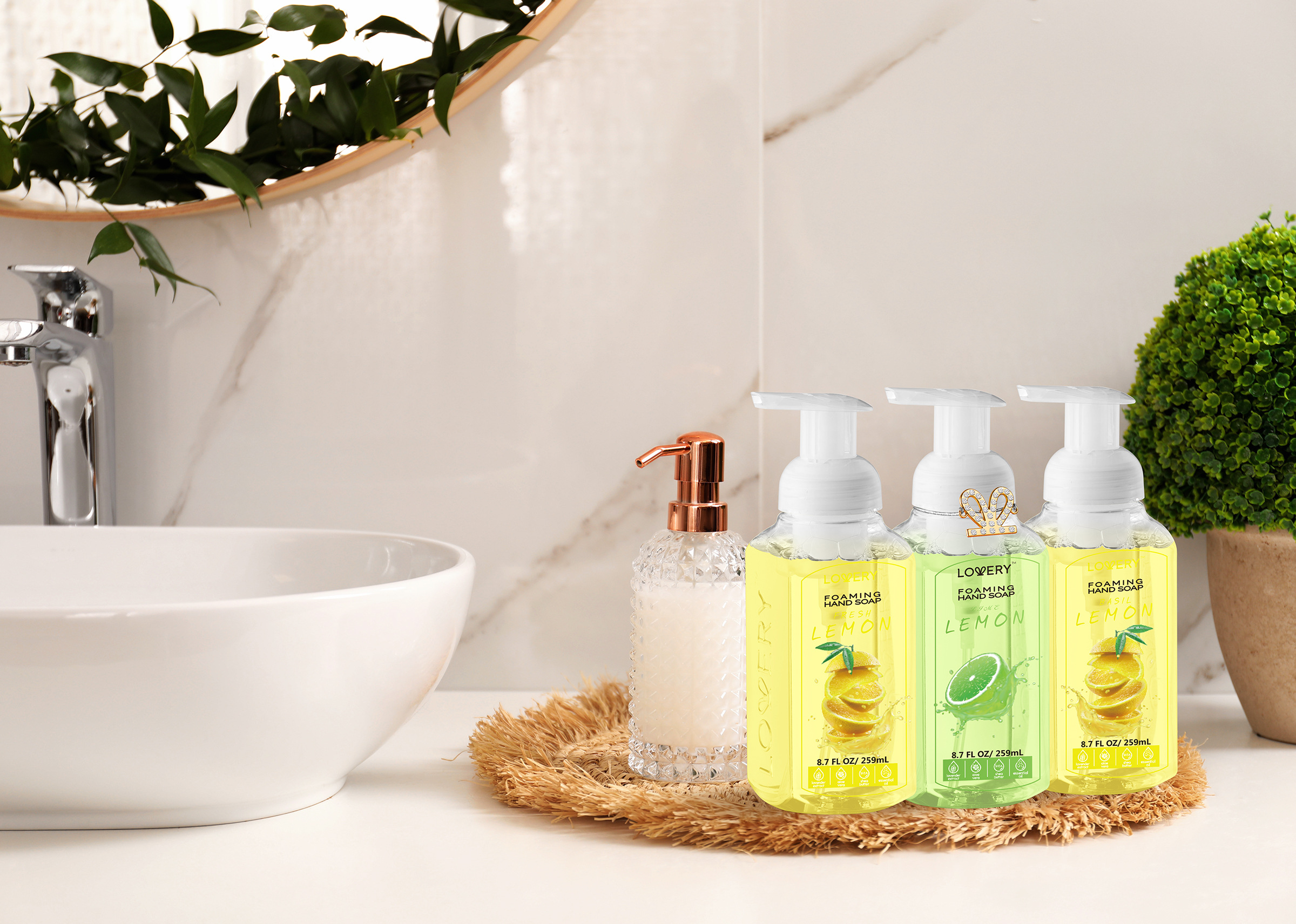 Lovery Foaming Hand Soap - Pack Of 3 - Moisturizing Hand Soap - Lemon Lime