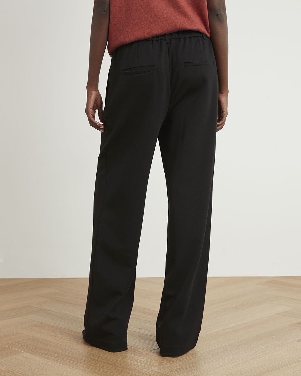Wide-Leg High-Rise Black Pant