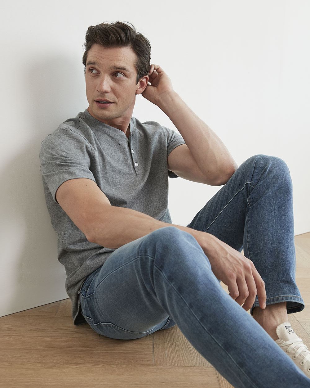 Supima Cotton (R) Henley Short Sleeve T-Shirt