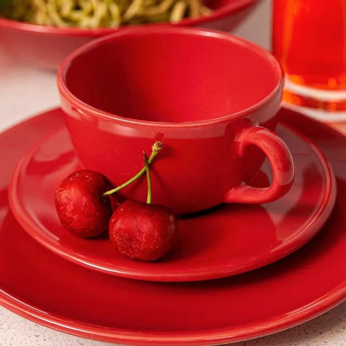 Oxford Unni Red 20 Pieces Dinnerware Set Service for 4