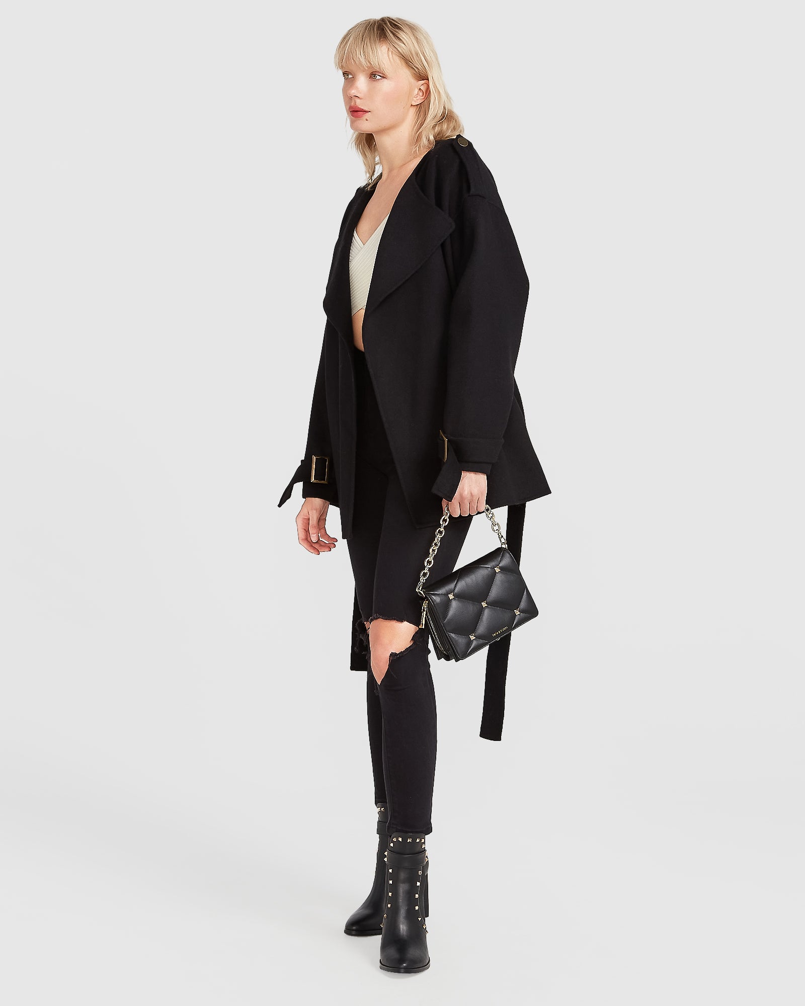 Belle & Bloom Let Me Go Collarless Coat