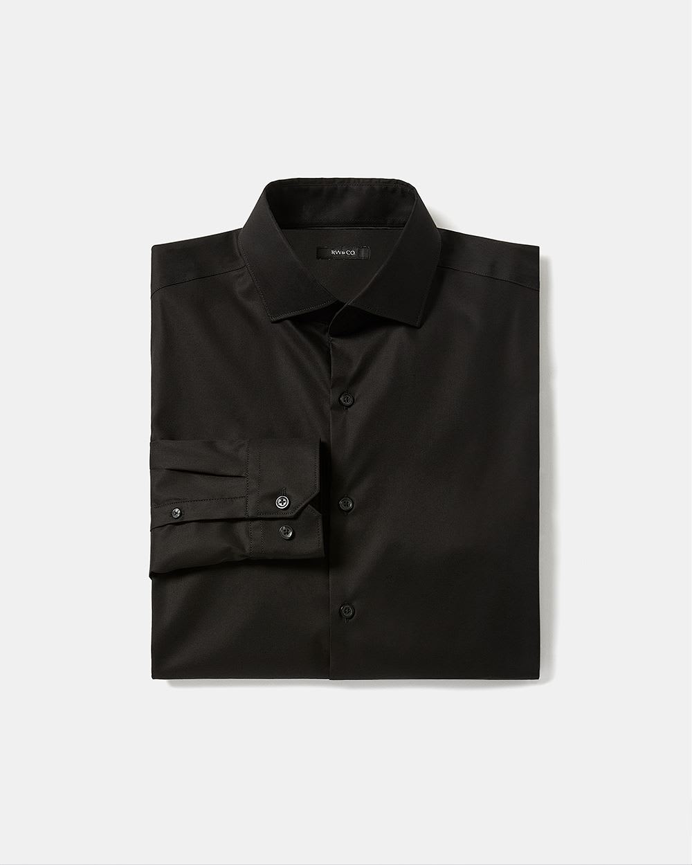 Slim-Fit Solid Sateen Dress Shirt