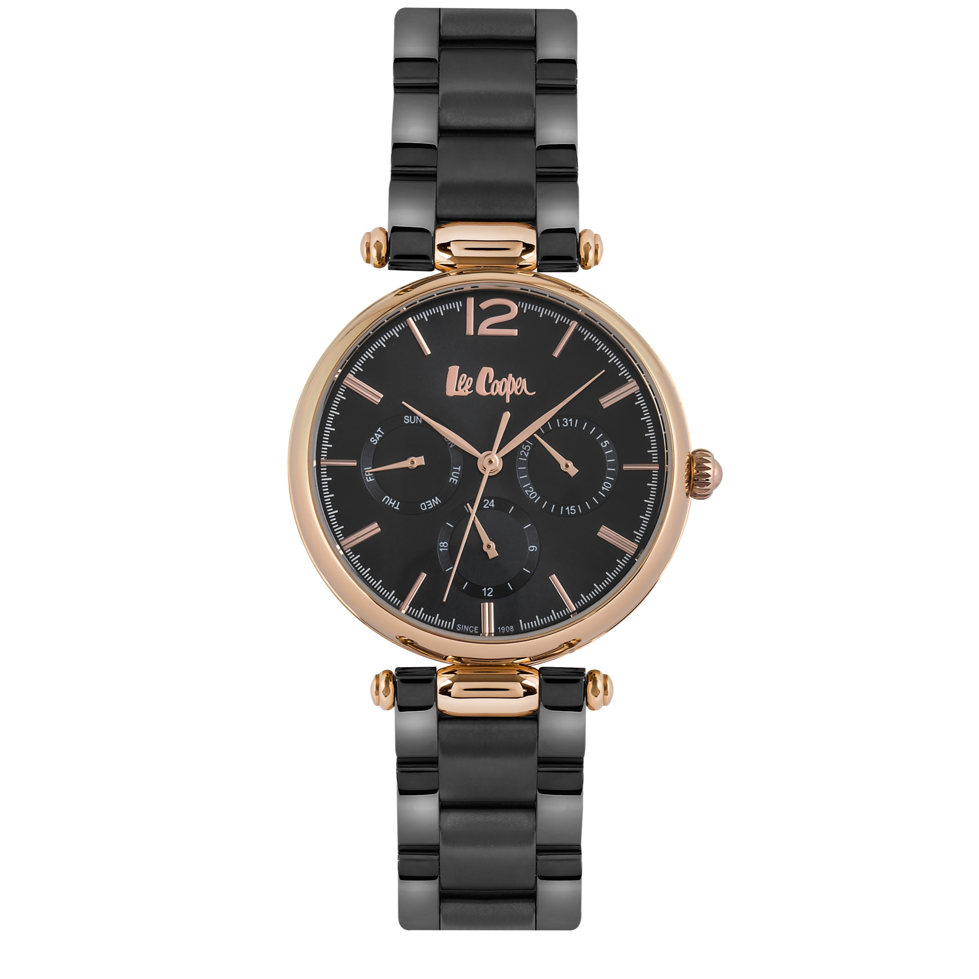 LEE COOPER-Women's Gold 35mm watch w/Silver Dial