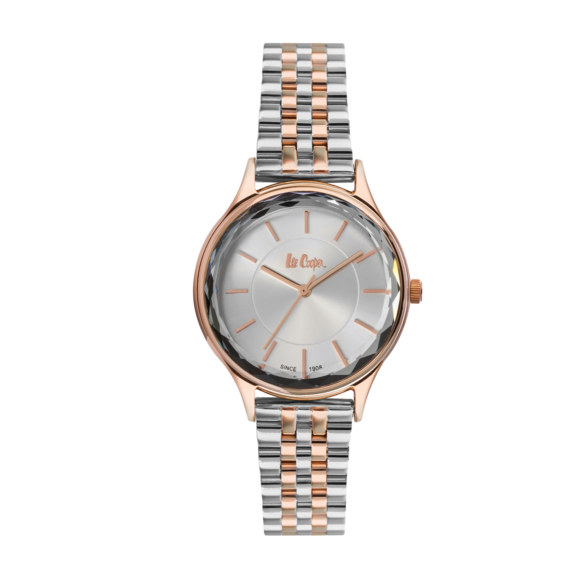 LEE COOPER-Men's Rose Gold 45mm watch w/Silver Dial