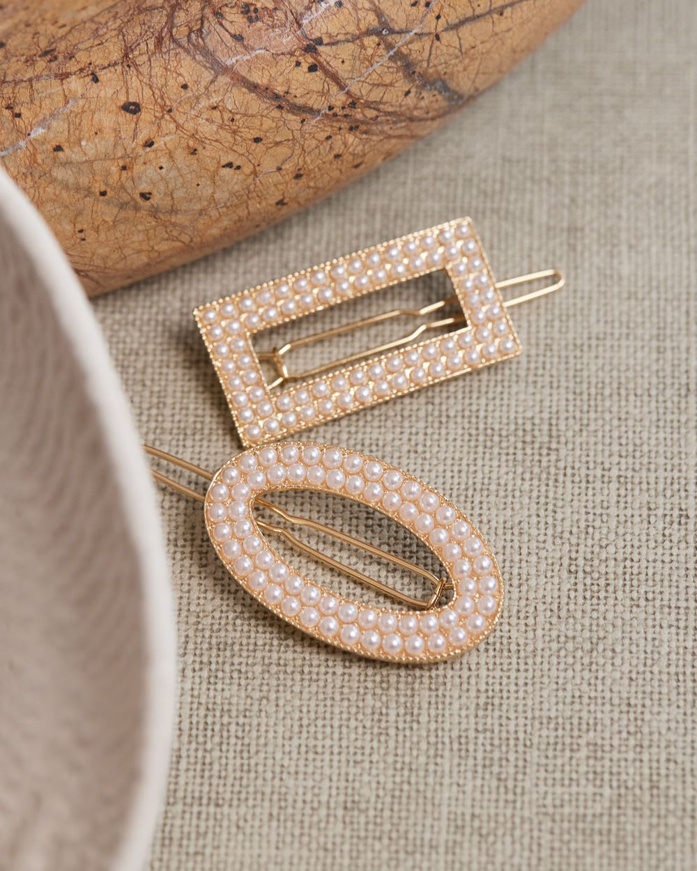 Pearl Hair Clips, Set of 2