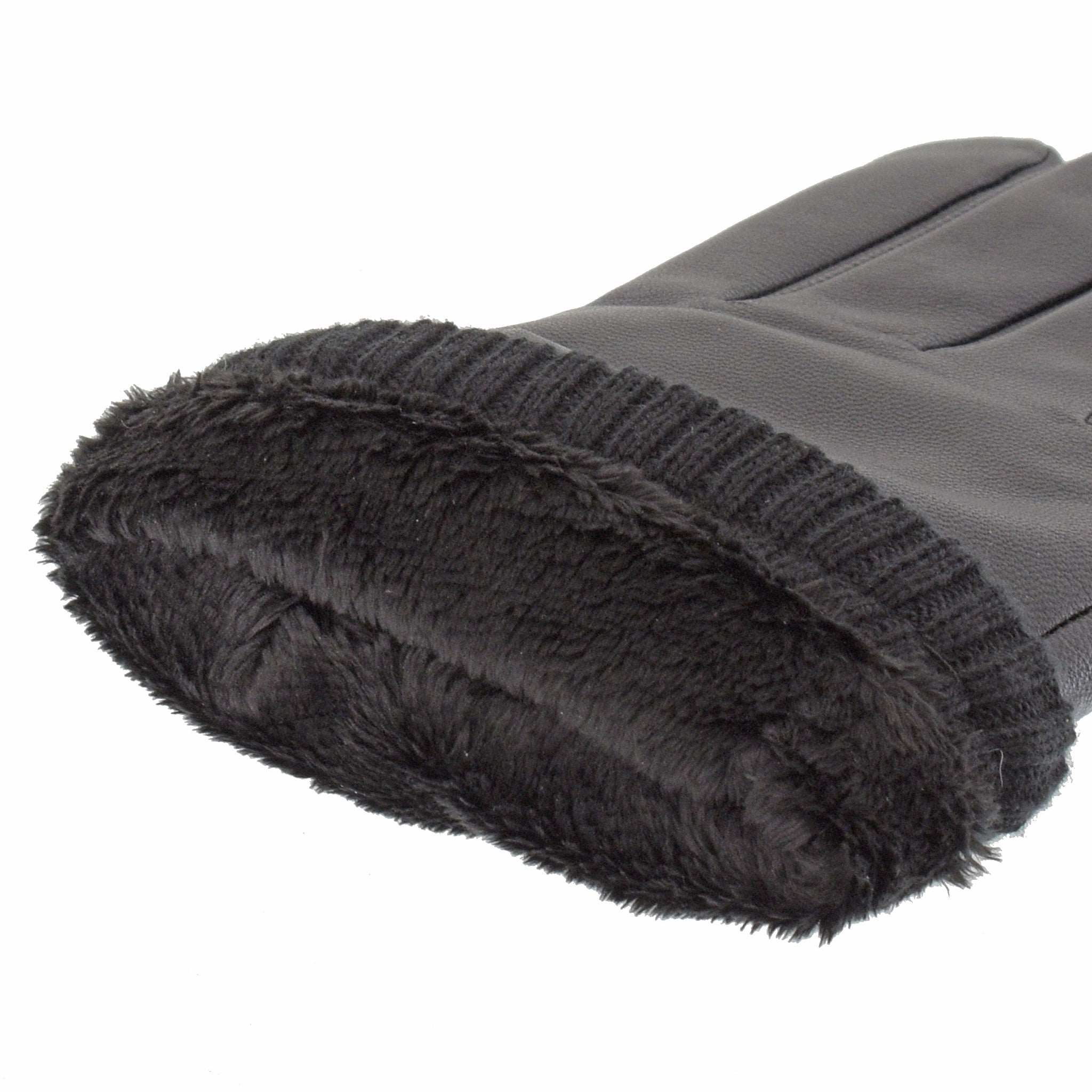 Nicci Mens - Goatskin Leather Glove with Knit Cuff