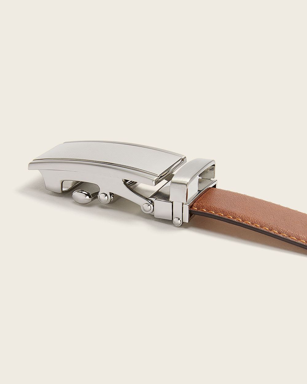 Leather Belt with Automatic Buckle