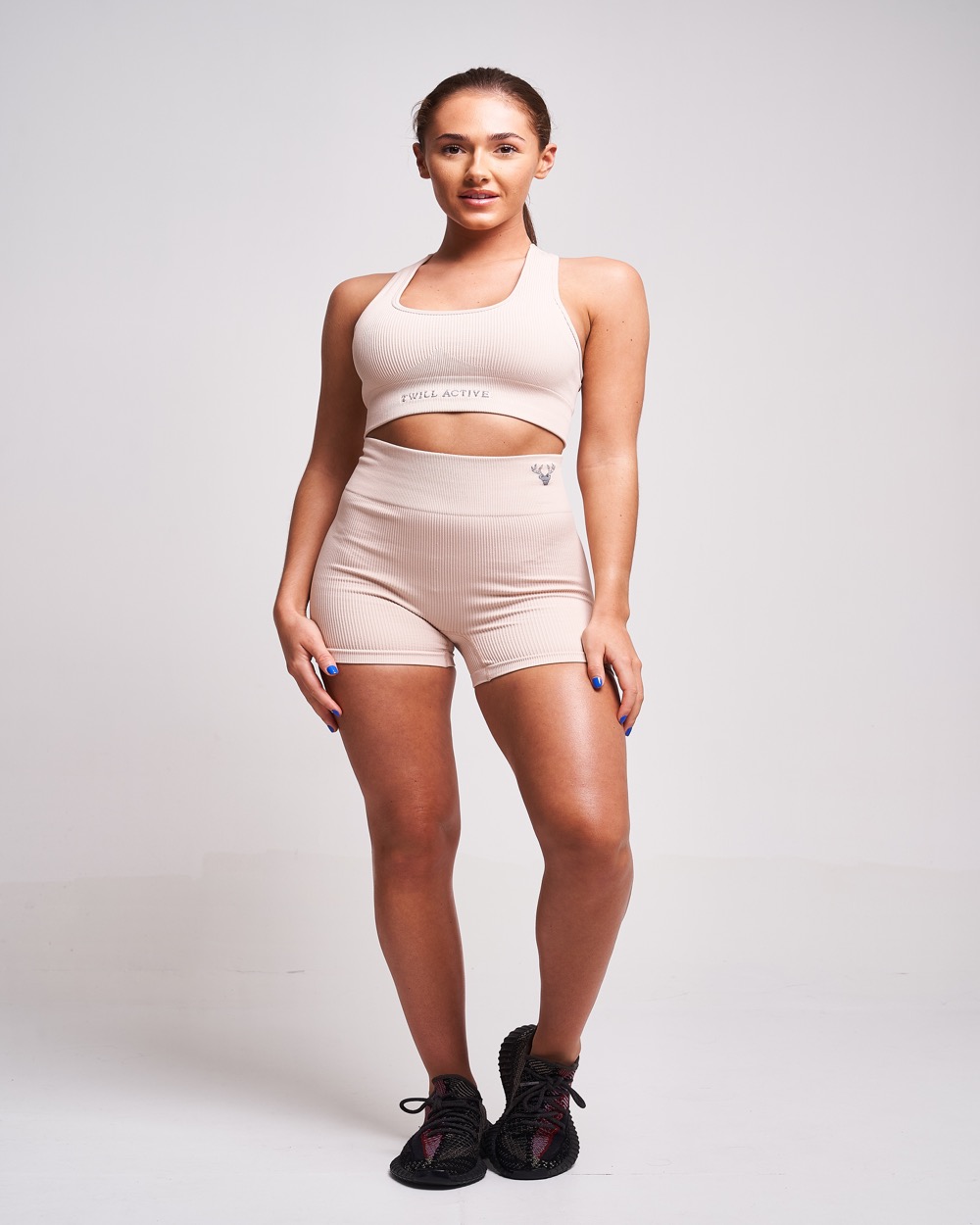 Twill Active - Kodel Recycled Rib Booty Shorts - Mink