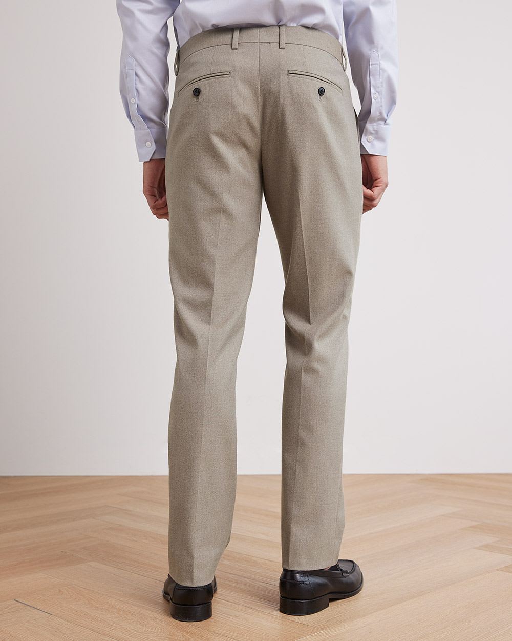 Tailored-Fit Brushed Suit Pant