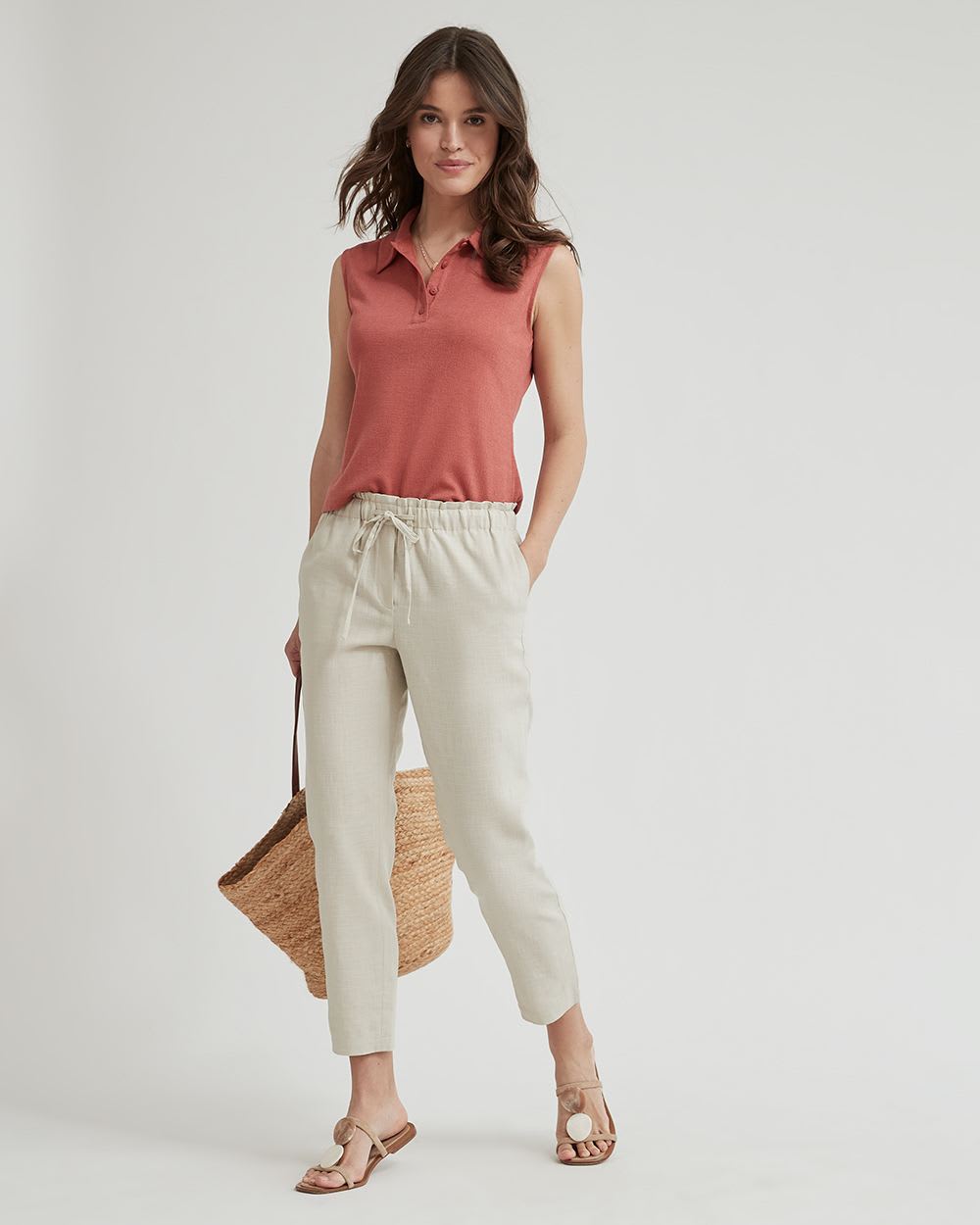 Textured Polo Cami