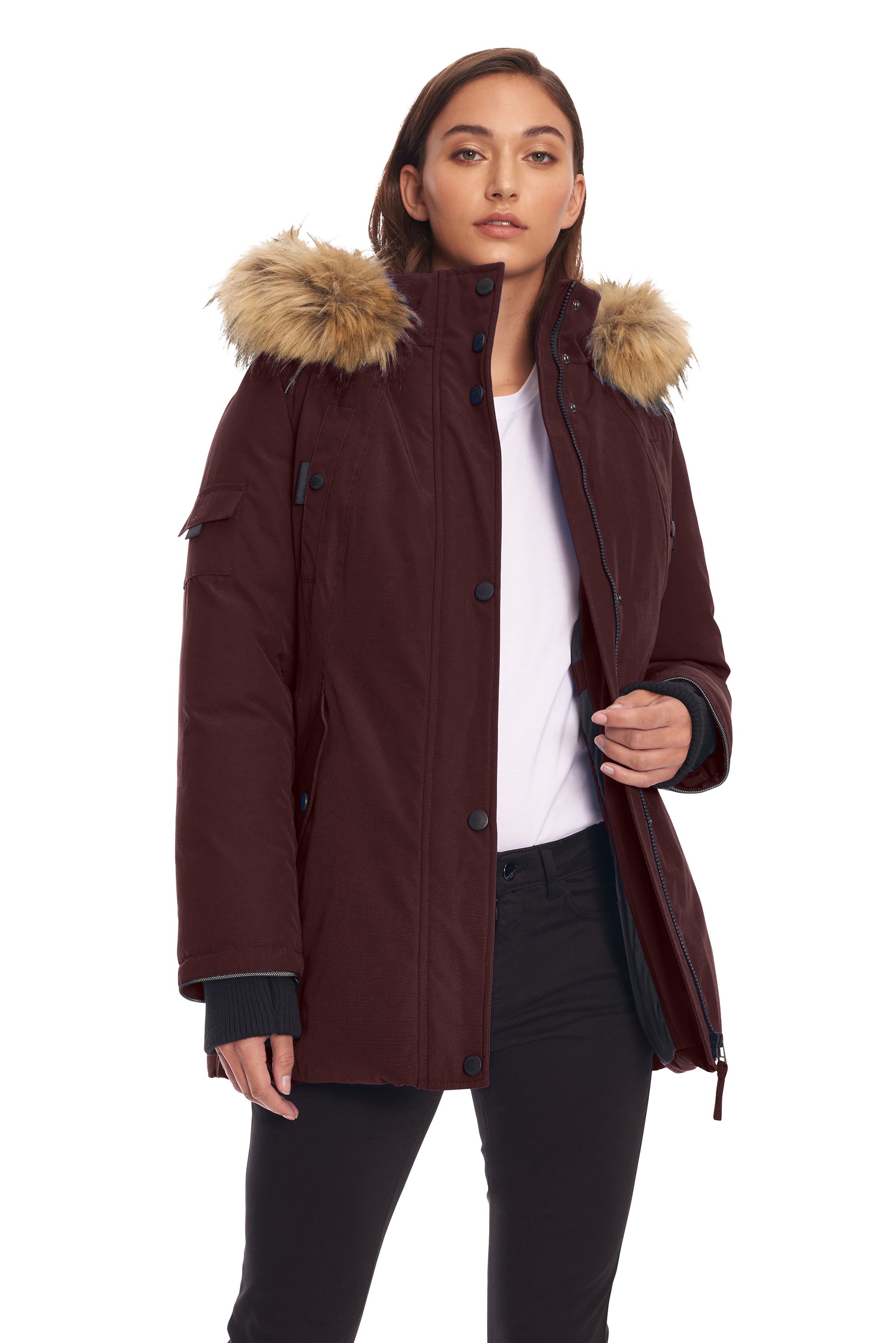 Alpine North Women's Vegan Down Recycled Parka Winter Jacket