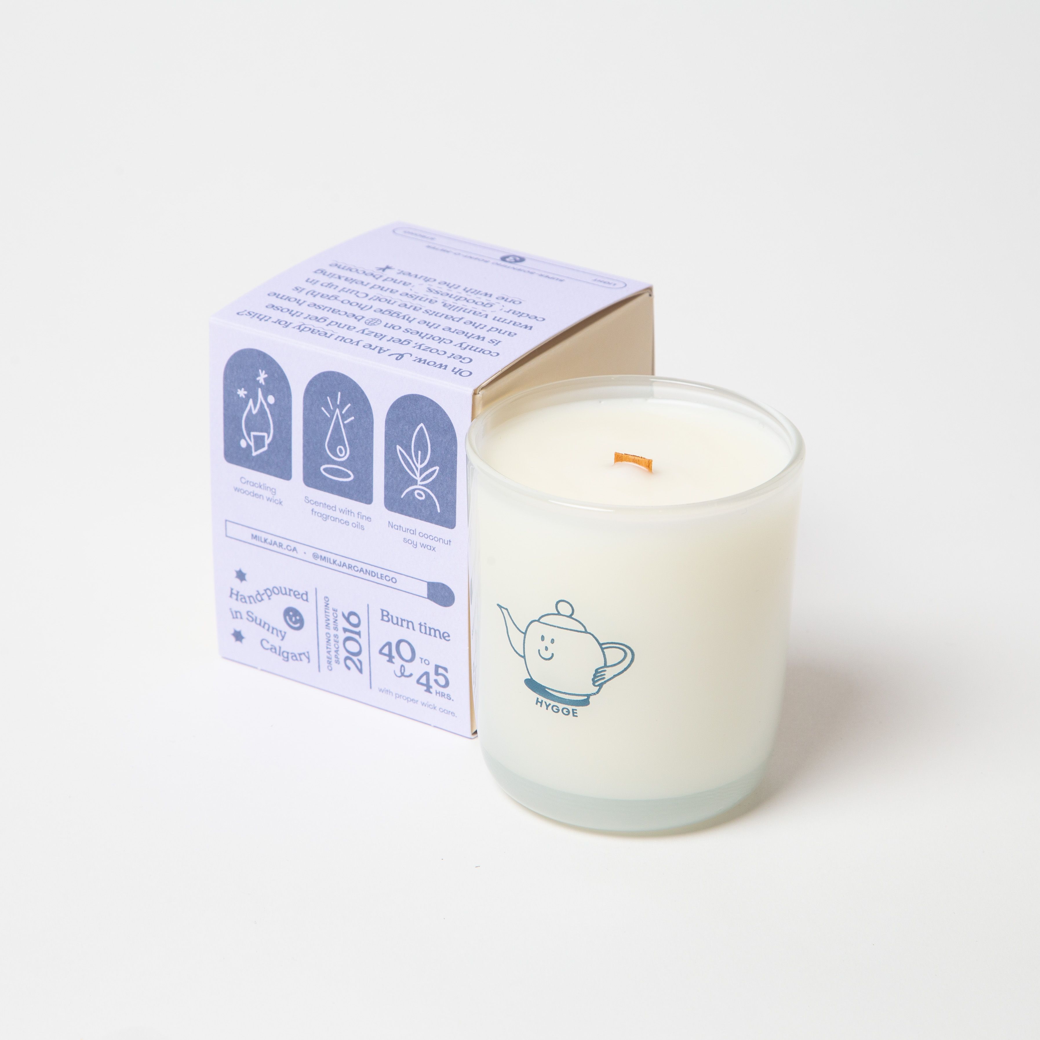 Milk Jar Hygge Candle | Vanilla, Cedar & Sea Salt 8oz