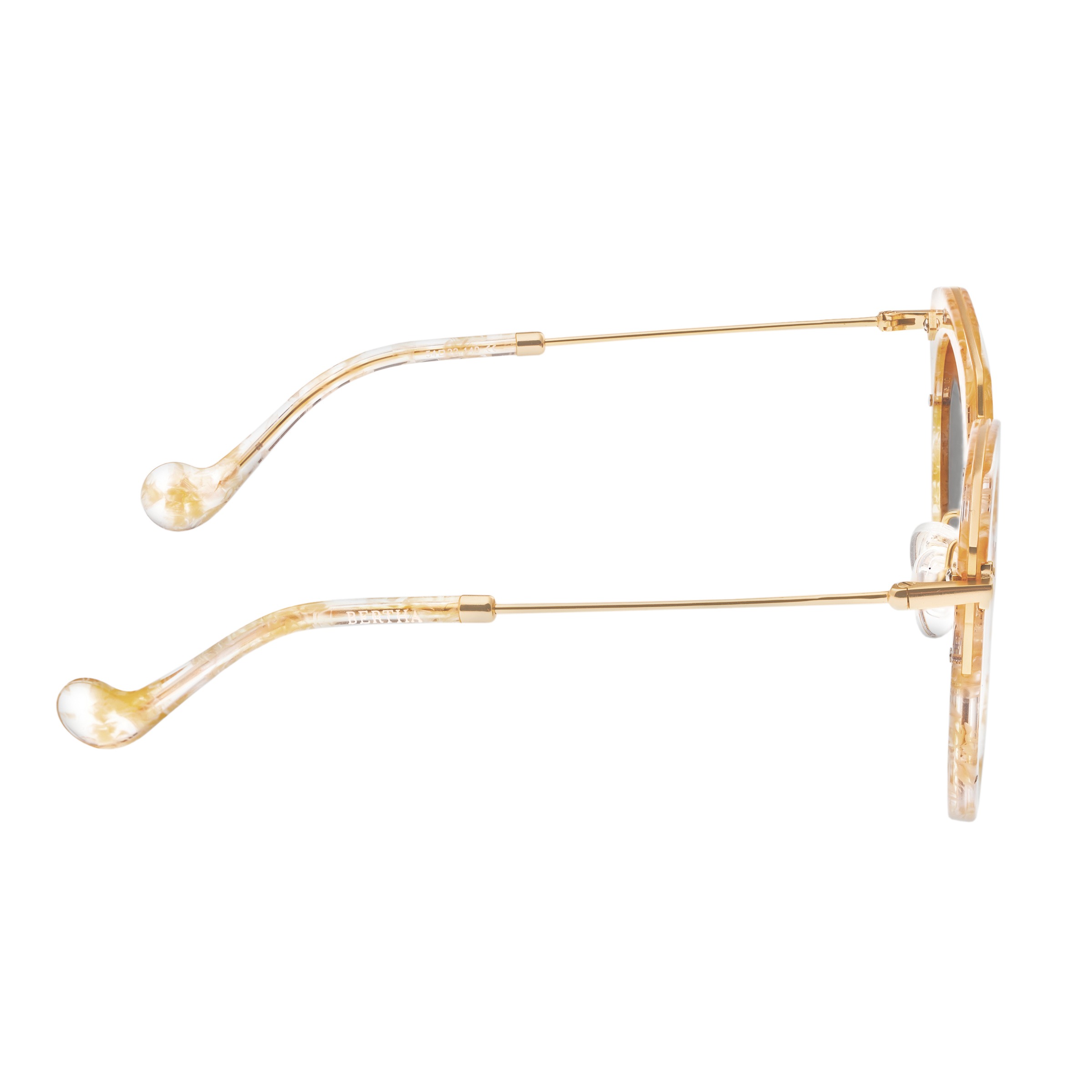 Bertha - Aaliyah Polarized Sunglasses - Peach Tortoise/Black