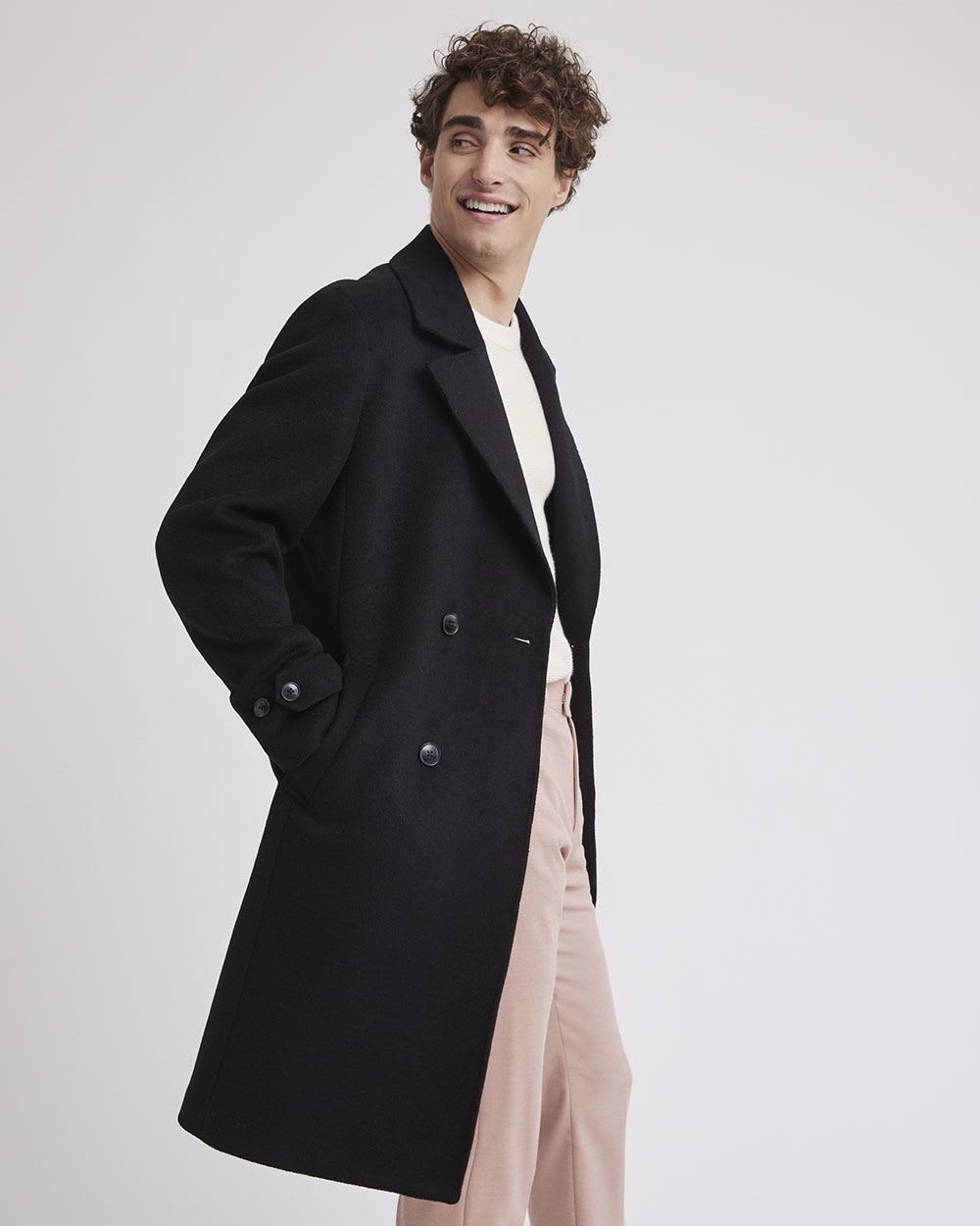 Classic Wool Coat with Tailored Collar