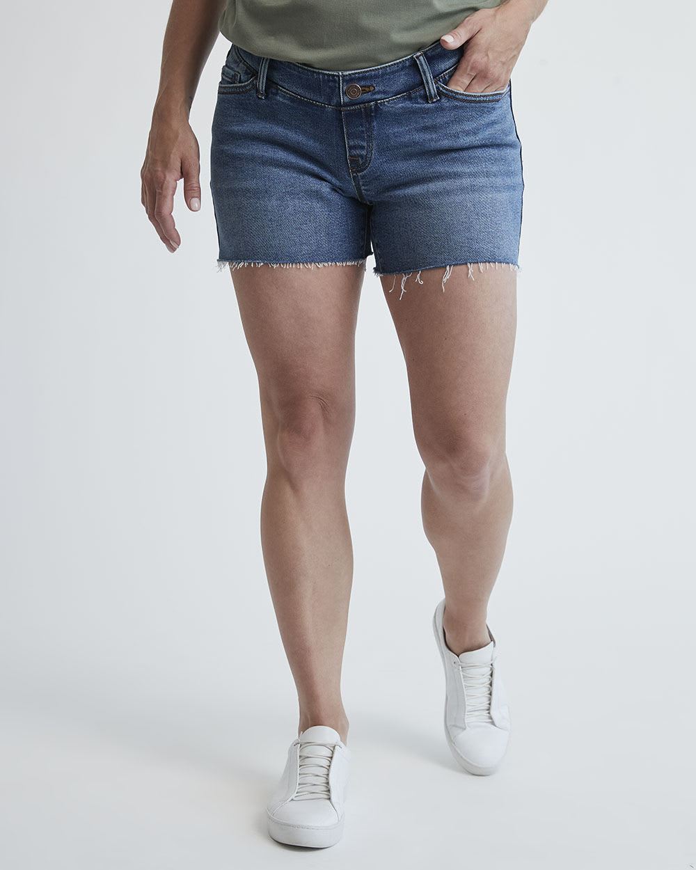 Medium Wash Denim Short - Thyme Maternity