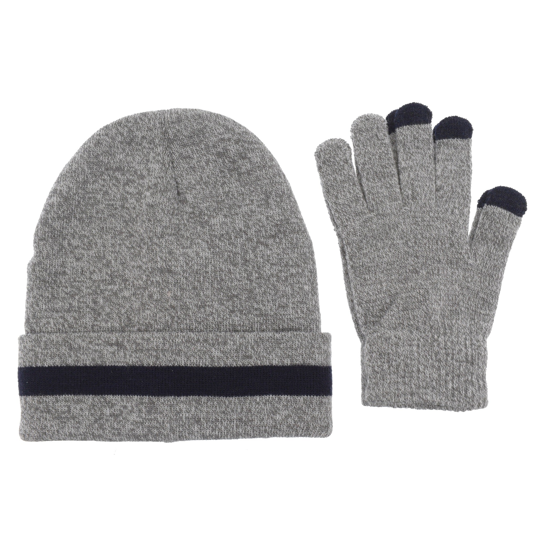 Nicci Mens - Classic Stripe Hat And Glove Set