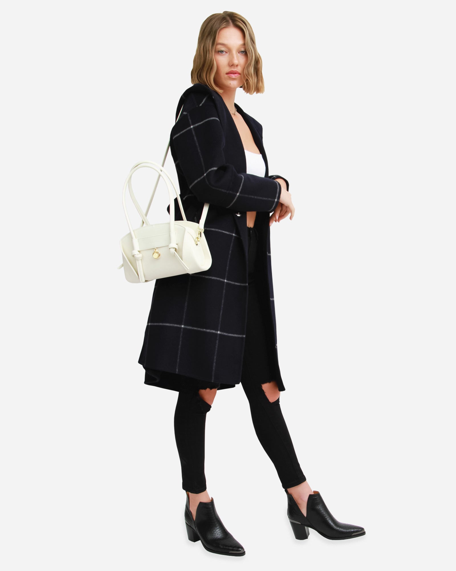 Belle & Bloom Walk This Way Wool Blend Oversized Coat