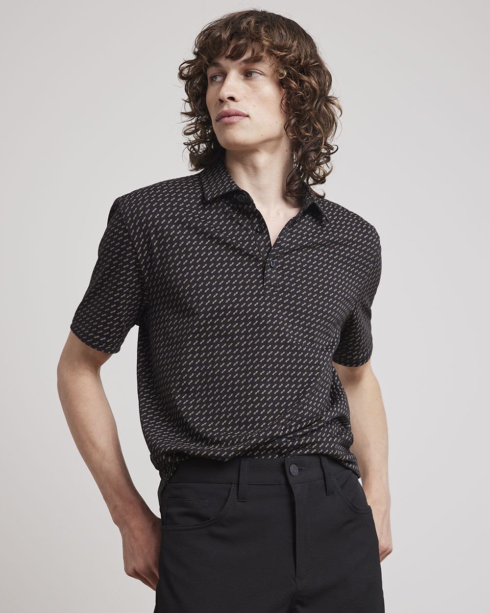 Patterned City Polo
