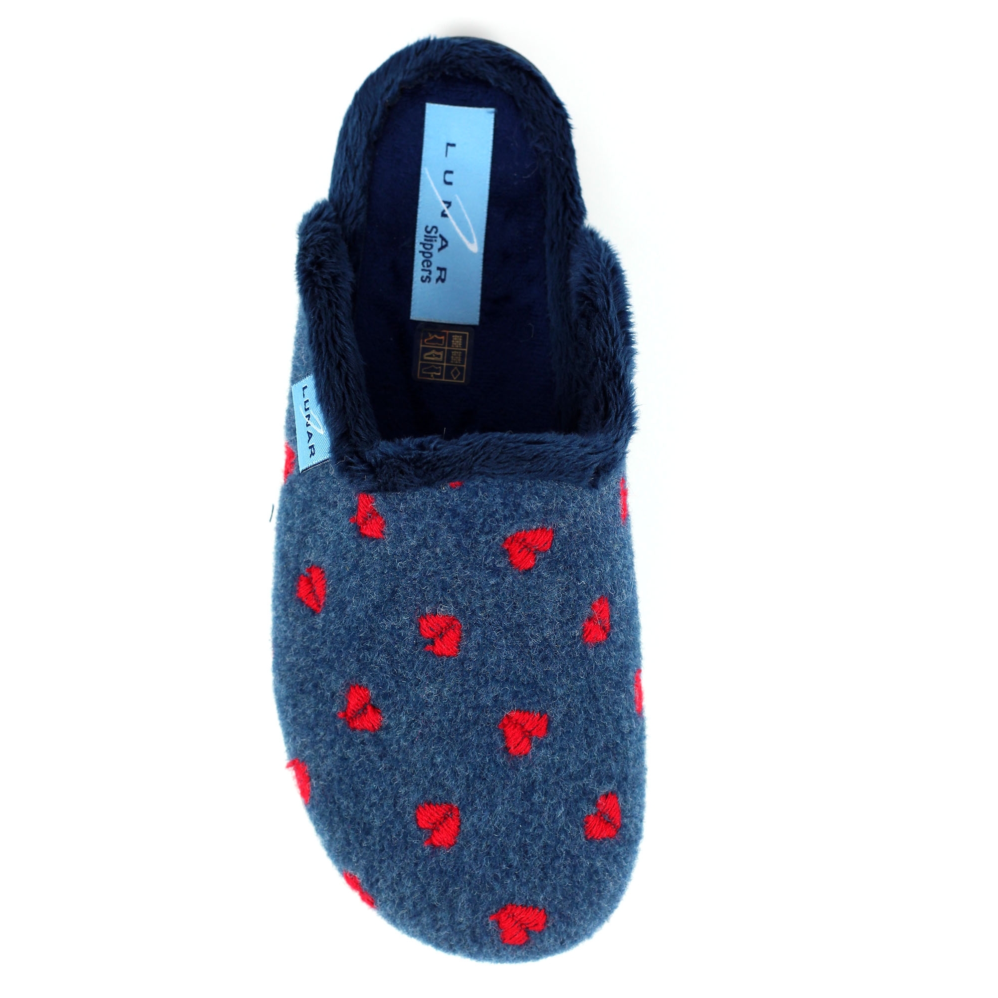 Lunar - Womens/Ladies Bruna Hearts Slippers