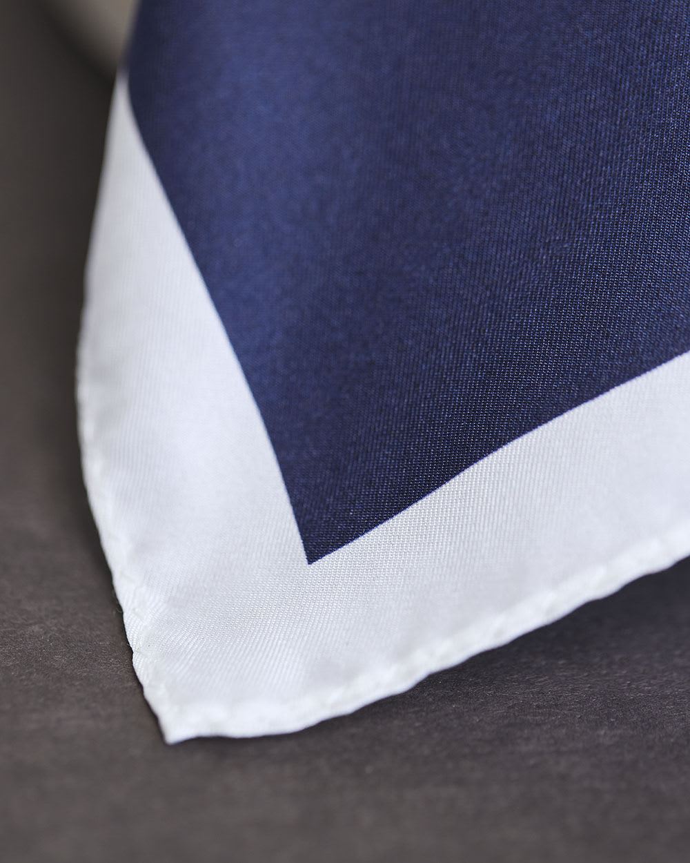 Navy Handkerchief with White Outline