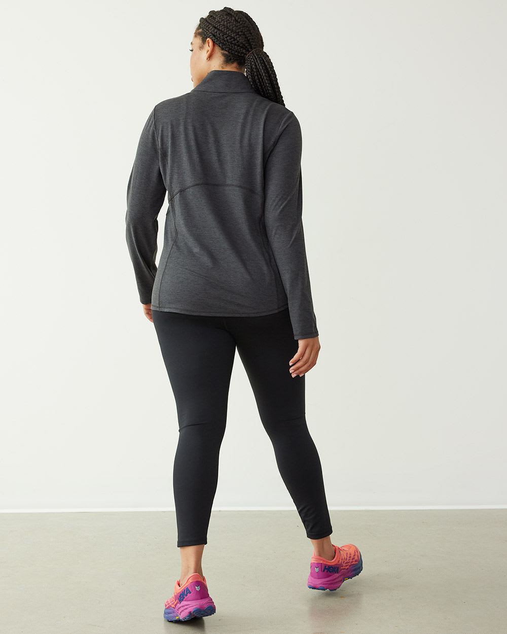 Long-Sleeve Mock-Neck Tee, Dry Lux Hyba