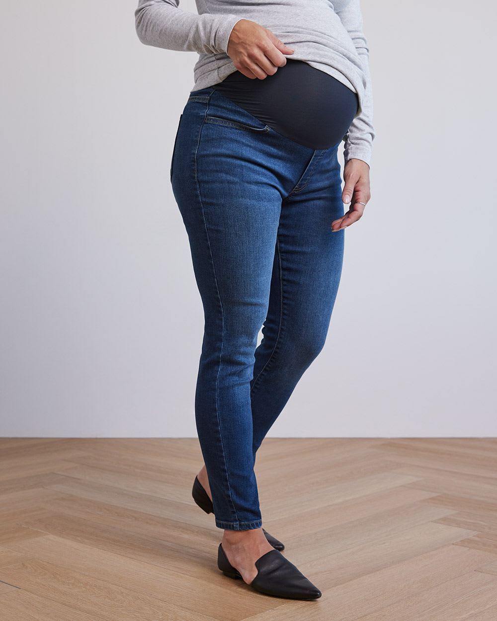 Medium Wash Natalie Jegging - Thyme Maternity