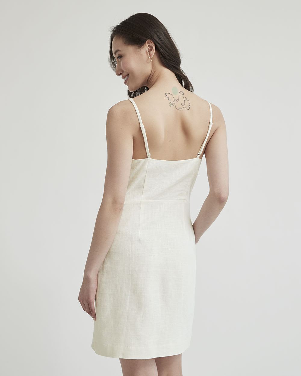 Mini Fitted Linen Dress