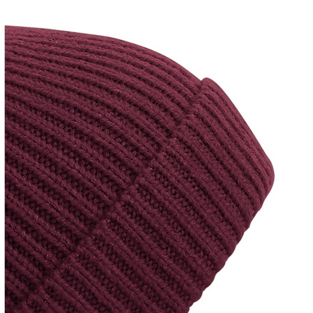 Beechfield - Unisex Engineered Knit Ribbed Pom Pom Beanie