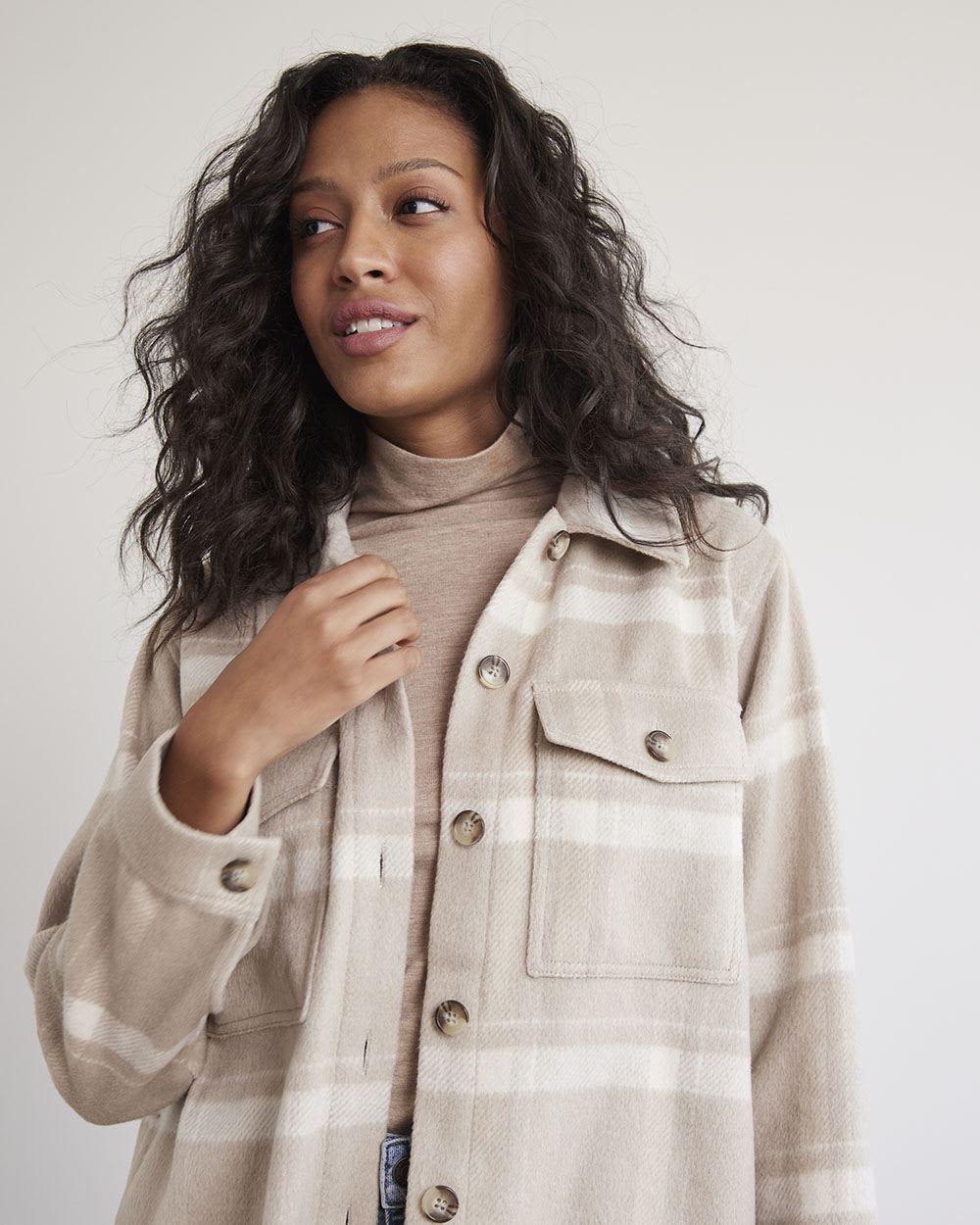 Long Plaid Shacket