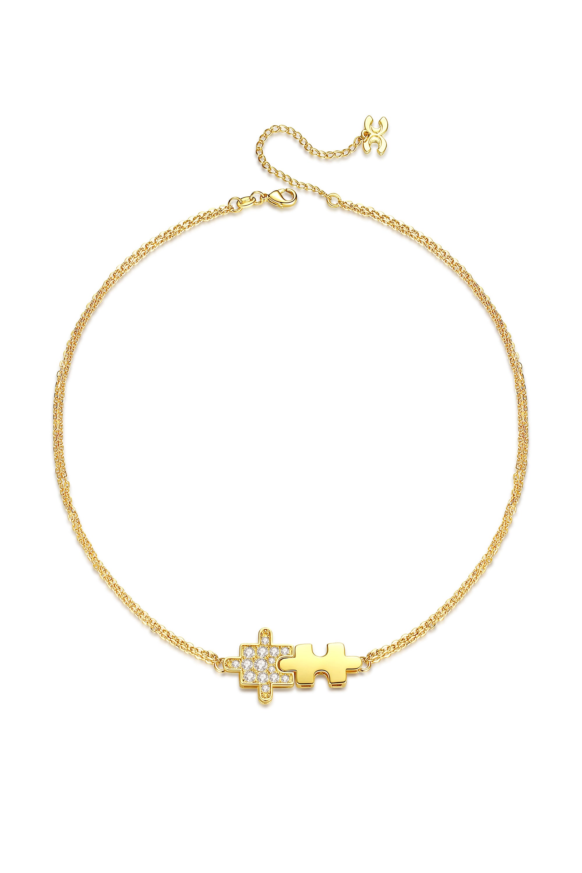 Classicharms-Jigsaw Puzzle Necklace