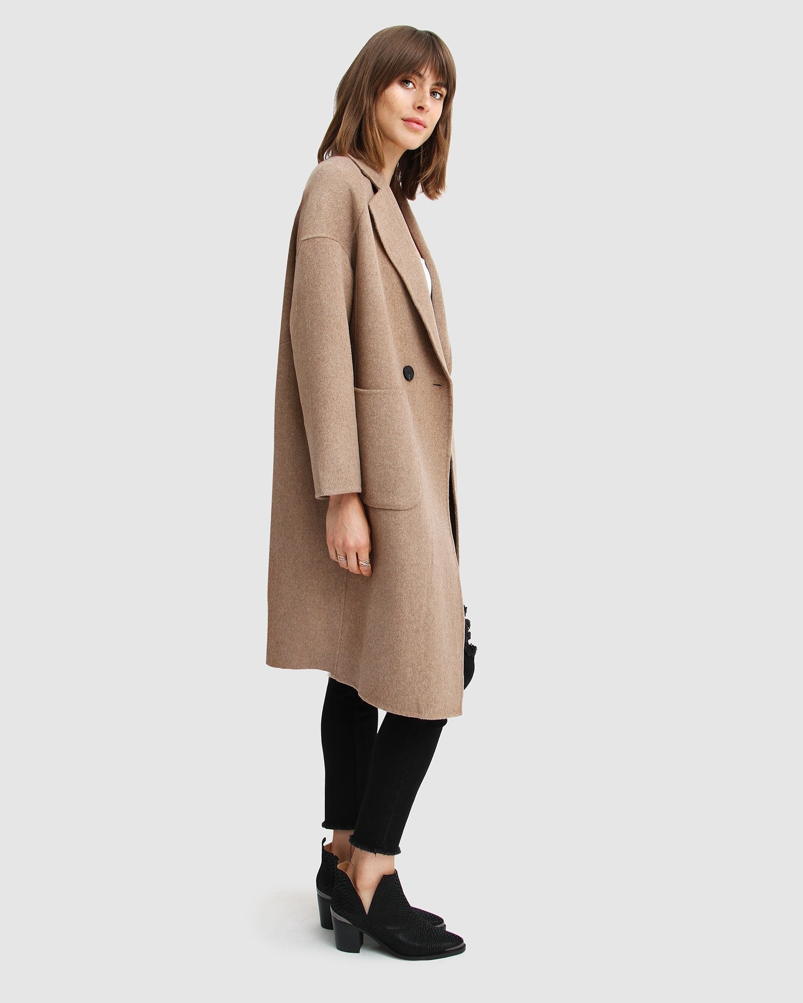 Belle & Bloom Publisher Double Breasted Wool Blend Coat