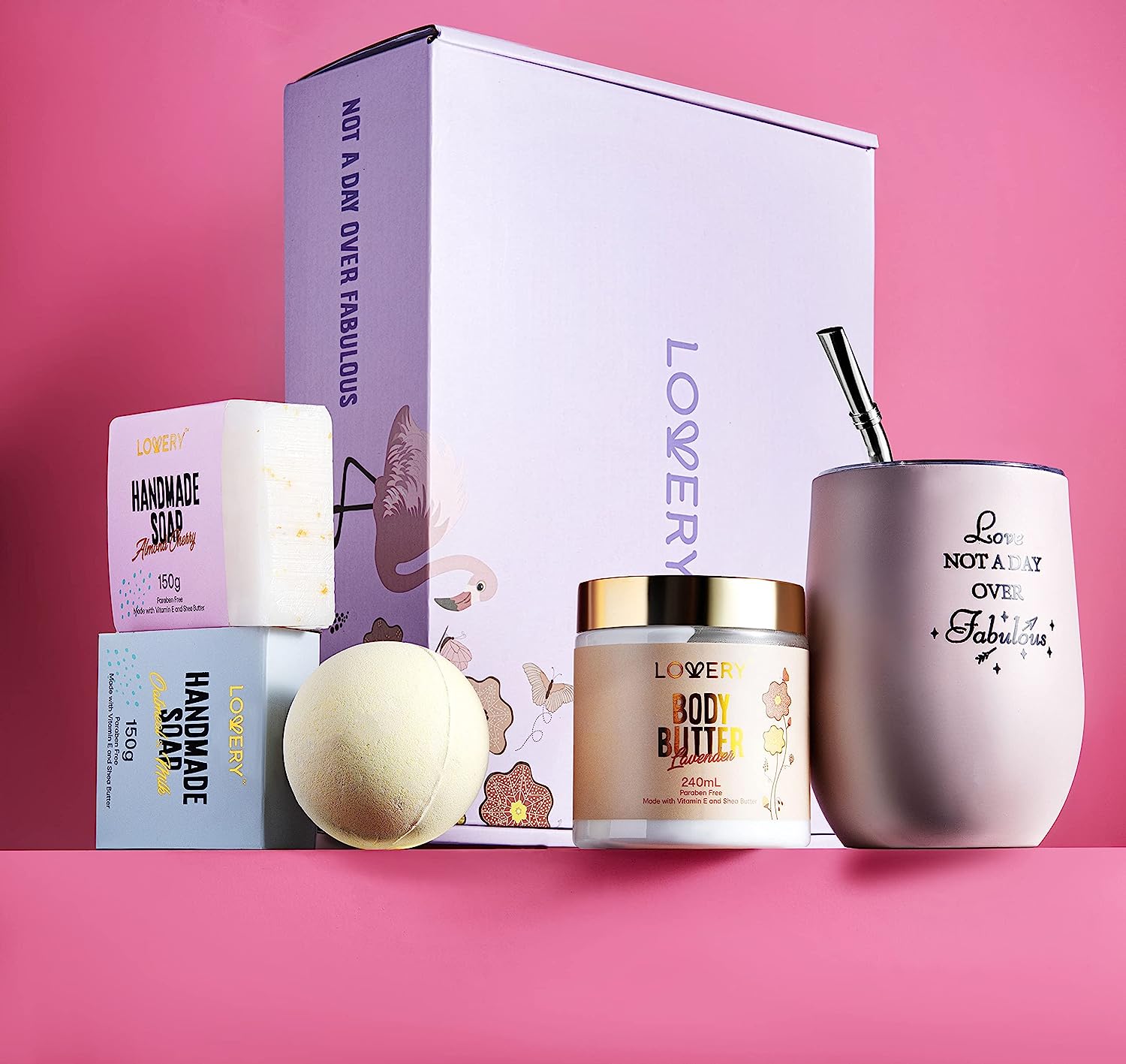 Lovery Handmade Not A Day Over Fabulous Relaxing Spa Kit, 8 Piece