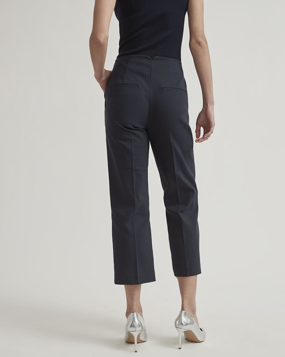 High-Rise Straight-Leg Crop Pant