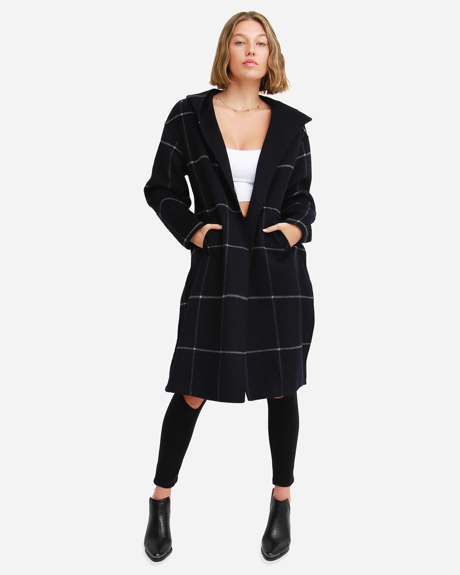 Belle & Bloom Walk This Way Wool Blend Oversized Coat