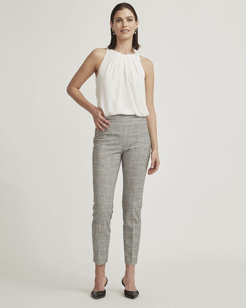 Silky Crepe Crew-Neck Cami